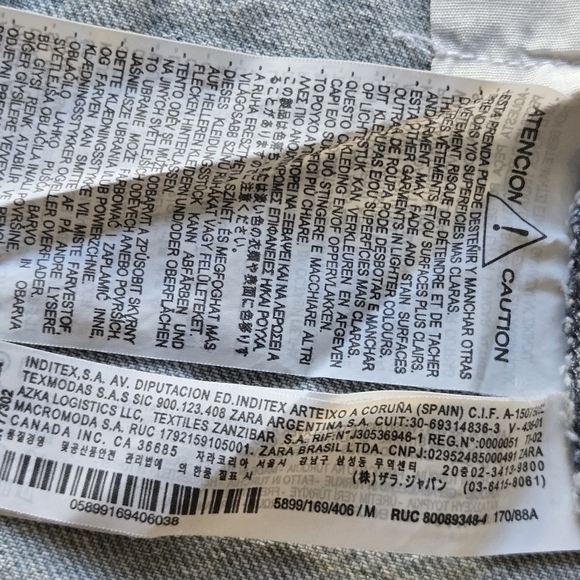 Zara Blue women's Made In Turkey 100% cotton Denim Mini Dress Size M - Picture 9 of 10